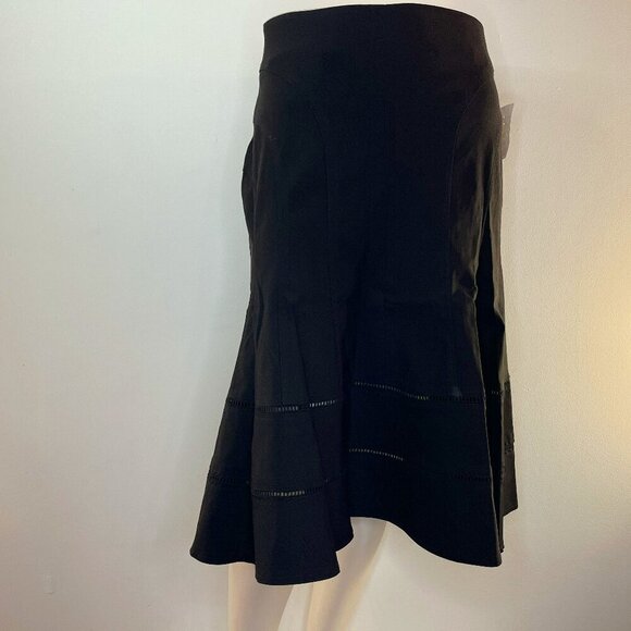NANETTE LEPORE Women's Black Rayon Stretch Skirt - Size 6 - NWT - Picture 1 of 5